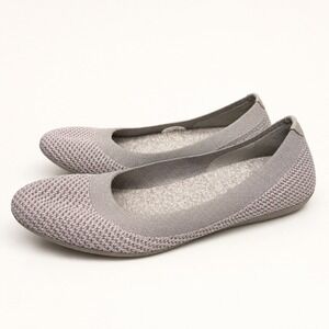 Allbirds Women 6.5 Flat Tree Breezers Mist Grey Knit Comfort Slip On Sustainable